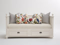 Canapé lit-Bois-225x100x94 cm-Blanc-Style classique